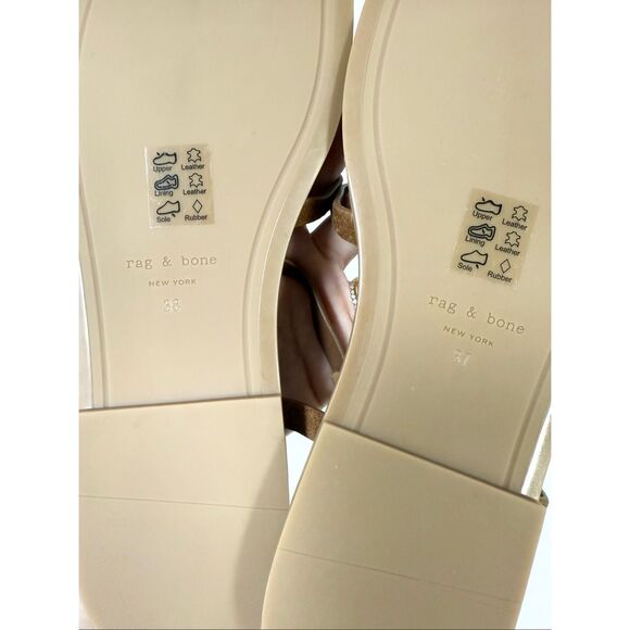 rag & bone Geo Stud Gladiator Sandal Suede Flat Leather 37 38 8 - See Desc - Picture 5 of 5
